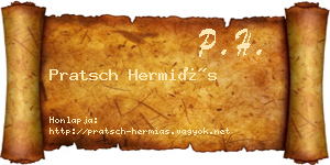 Pratsch Hermiás névjegykártya